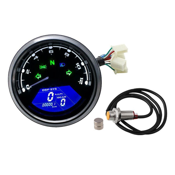 Digital Odometer Baboon LCD Meter Oil Gauge LCD Tachometer Speedometer