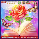 5D DIY Diamond Painting Full Round Drill Shining Rose Wall Decor Rhinestone Art