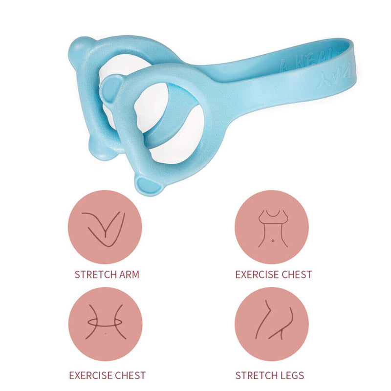 Yoga Fitness Resistance Band 8 Word Chest Expander Exercise Rope (Blue)