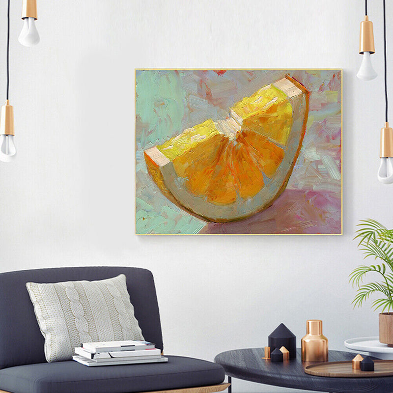 Handmade DIY Hand Painted Paint By Numbers Oil Canvas Pictures Fruit Orange Kit