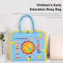 Kids Busy Board Felt Cloth Zipper Buckle Bag Toys Montessori Early Education