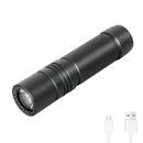 USB-C Rechargeable LED Mini Flashlight Portable 300lm 6 Gears Waterproof Torch