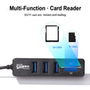 High Speed USB 2.0 Hub Multi Power Adapter Card Reader for Laptop PC Computer