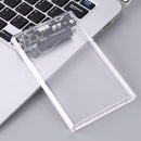 USB3.0 HDD Enclosure 2.5 inch SATA SSD Hard Drive Case External Box (Clear)
