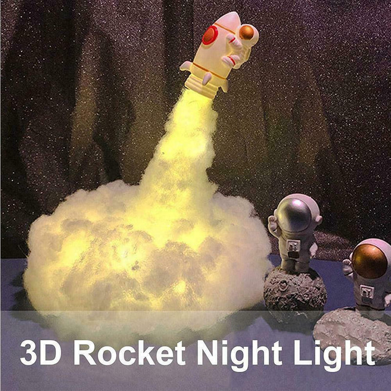 Astronaut LED Night Light Lamp Rocket Shuttle Neon Space Galaxy Gift Kids U9Y4