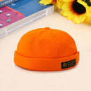 Fashion Hip Hop Docker Pumpkin Cap Unisex Brimless Beanie Skullcap (Orange)