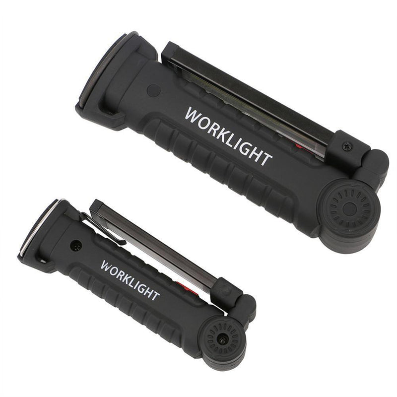 COB LED Flashlight Rechargeable Work Camping Folding Night Light (2pcs)