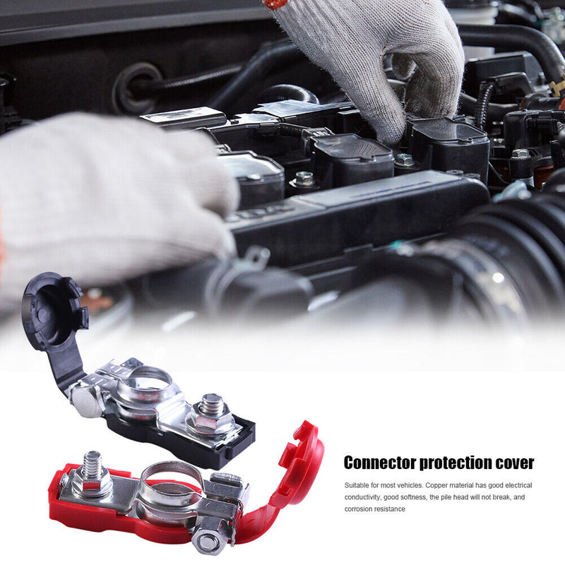 2pcs Battery Terminal Connector Cover Auto Car Clamps Insulating Protector Cap