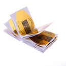 50pcs Horseshoe-Shaped Nail Form Lengthening Phototherapy Nail Paper Holder