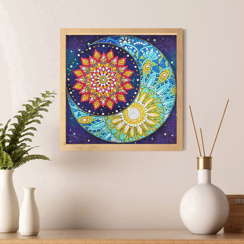 5D DIY Diamond Painting Moon Mandala Partial Special Shape Drill Rhinestone Art