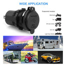 Waterproof Car Boat Dual USB Charger QC 3.0 + QC 4.0 Type C Power Outlet Newly