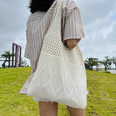 Women Knitting Shoulder Bag Large Capacity Totes Female Hobo Sling Shopping Bags