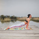Portable Double Layer Printed Yoga Towel Quick Drying Pilates Towels (A) Newly