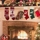 4pcs Christmas Stockings Cover Reindeer Christmas Tree Pendant Children Gift Bag