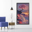 5D Diamond Painting DIY Cherry tree above the clouds Full Round Wall