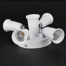 Adjustable E27 Splitter 5 Head Lamp Base LED Bulb Holder Adapter Socket Newly