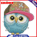 Needlework Kit 14CT Stamped Handmade Colorful Animal DIY Bedroom Cross Stitch