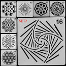 Stamp Layering Stencils Mandala Auxiliary Painting template Scrapbooking