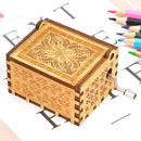 Retro Hand Cranked Wood Music Box Party Xmas Gift Household Decor Ornament Newly