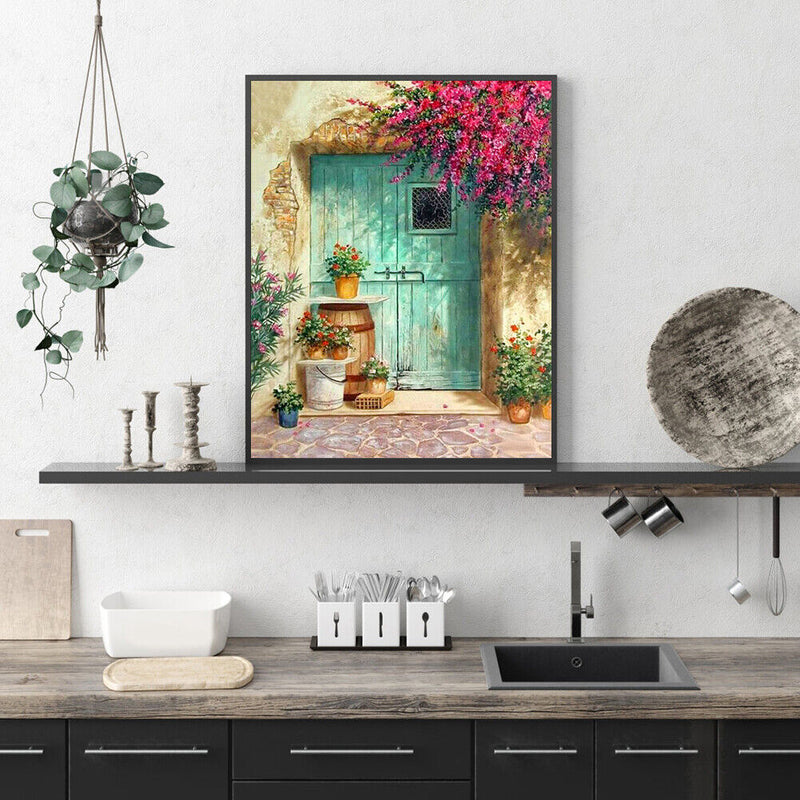 Diamond Painting Cross Stitch Craft Sunny Doorway Needlework Home Wall Decor