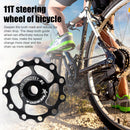Bicycle Rear Derailleur 11T Road Bike Speed Guide Pulley Wheel Part (Black)