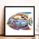 5D DIY Full Round Diamond Painting Color Fish Handmade Embroidery Kits for Gifts