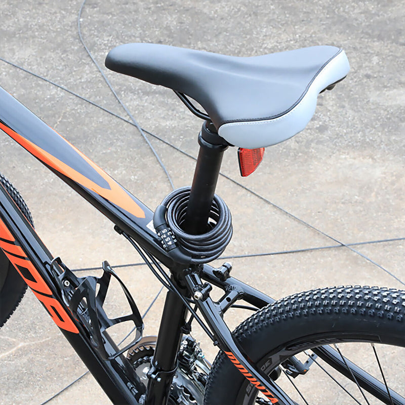 Bike Lock - 4-Ddigit Resetable Combination Bicycle Cable Lock Password Locks