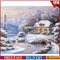 Snow Scene Paint By Numbers Kit DIY Frameless Art Acrylic Picture On Canvas #F
