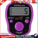 0-99999 LCD Finger Counter LED Luminous Electronic Tally Counter (Purple) Newly