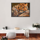 Leopard Oil Paint By Numbers Kits Canvas DIY Craft Coloring Drawing Home Decor