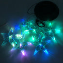 Solar Color Changing Wind Chime Lamps Star Moon Pendant Garden Light (A) Newly