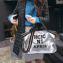 Sequin Crossbody Handbag Women Girls Letters Large Travel Shoulder Messenger Bag