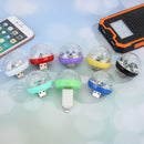 Mini USB Crystal Magic Ball Colorful LED Disco Light (USB+8 Pin Adapter) Newly