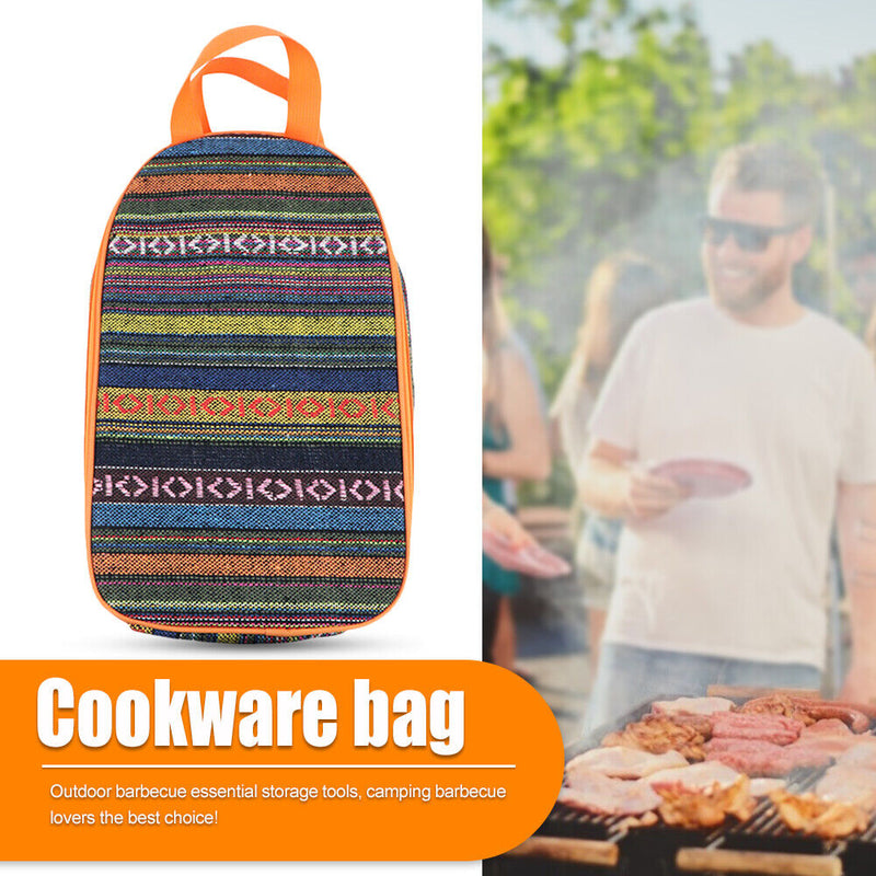 Outdoor Camping Picnic Bag Multifunctional Travel Cookware Storage Pack Pouch