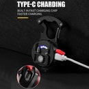 #A Type-C USB Charging COB LED Camping Outdoor Flashlight Keychain Bottle Open