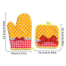 Bowknot Dot Pad Oven Potholders Cooking Microwave Gloves Potholder Pad Mat