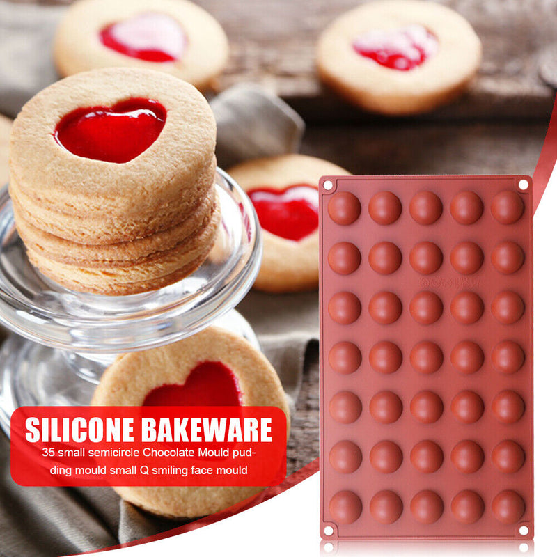 35 Cavity Cake Mold Half Ball Sphere Mould for DIY Chocolate Dessert Puddin