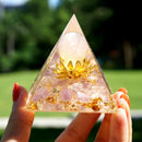 Crystal Pyramid Healing Energy Meditation Crystals Home Office Decor (C) Newly