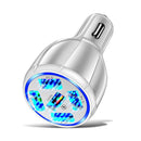 5USB QC3.0 Car Charger 3.1A Multi Ports Phone Fast Quick Charging (White) Newly