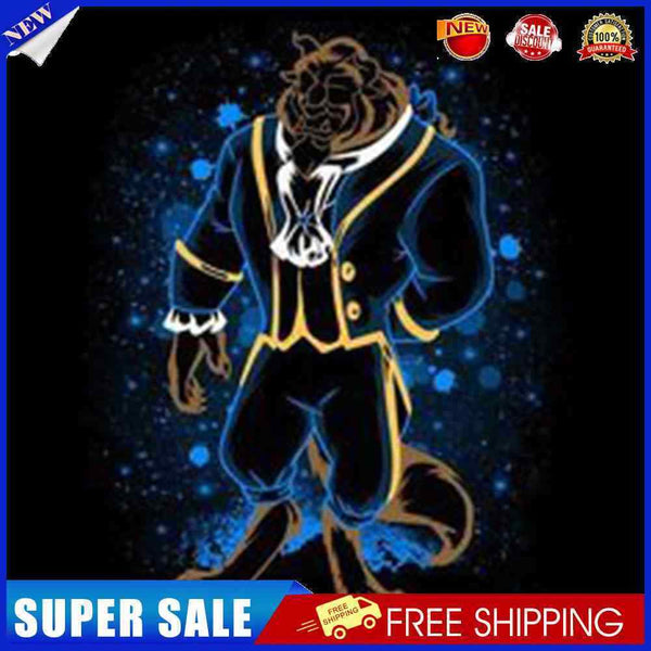 5D Diamond Painting Kit Cartoon Beast Full Round Drill Rhinestone DIY Wall