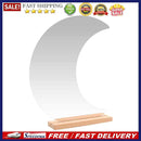 Acrylic Vanity Mirror Irregular Mirror with Wooden Base Stand Table Decorations