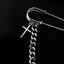 Accessory Minimalist Hip Hop Punk Brooches Big Pins Cross Pendant Long Chain