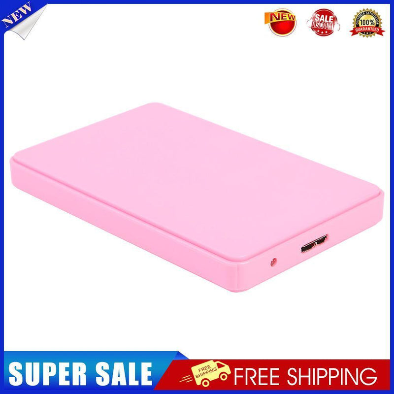 2.5 inch USB 3.0 Hard Disk Enclosure 6Gbps HDD SSD External Case (Pink)