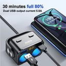 Car Charger Socket Dual USB Charger Car Cigarette Lighter Auto Accessories