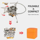 Outdoor Three-head Camping Picnic Stove Portable Split Windproof Burner Stove~