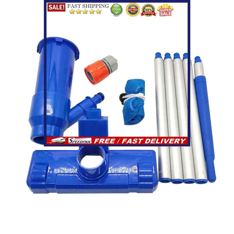 Swimming Pool Jet Vacuum Cleaner with 5 Poles for Above Ground Pool Spas Ho