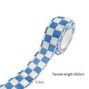 Self Adhesive Tape Elastic Bandage Finger Protector Wrap (Blue Plaid)