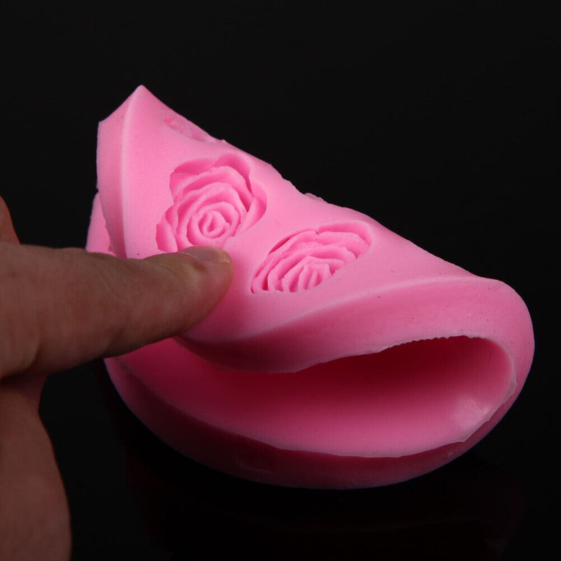 Rose Flower Fondant Cake Chocolate Baking Sugarcraft Mould Tool