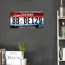 License Plate Retro Metal Plate Tin Sign Iron Painting Wall Art Decoration