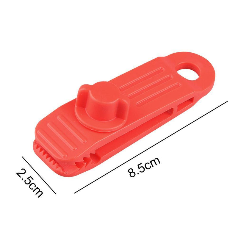 Tent Windproof Plastic Fixing Clip Clamp Canopy Awning Tarp Buckle (Red)